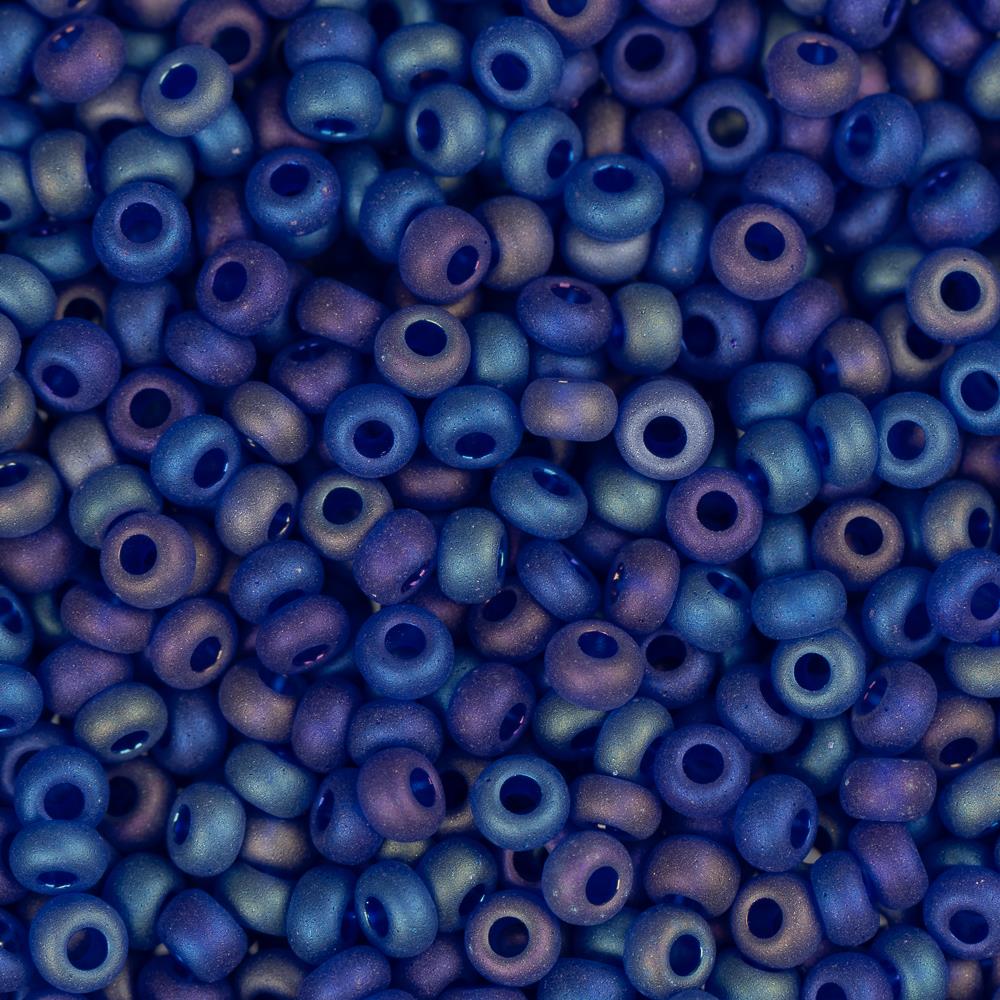 10/0 Preciosa Seed Bead Transparent Navy Blue AB Matte
