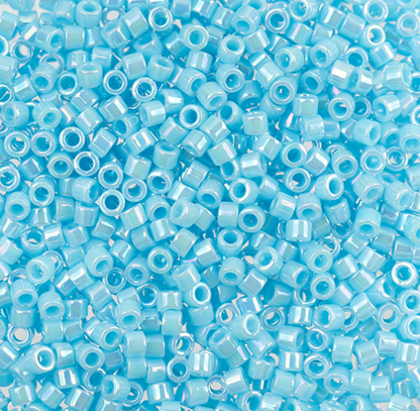 Delica 10/0 RD #0164 Light Blue Opaque AB 5.2g Vial