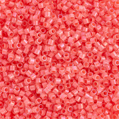 Delica 10/0 RD #0070 Bag Rose/Pink AB Lined-Dyed 5.2g Vial