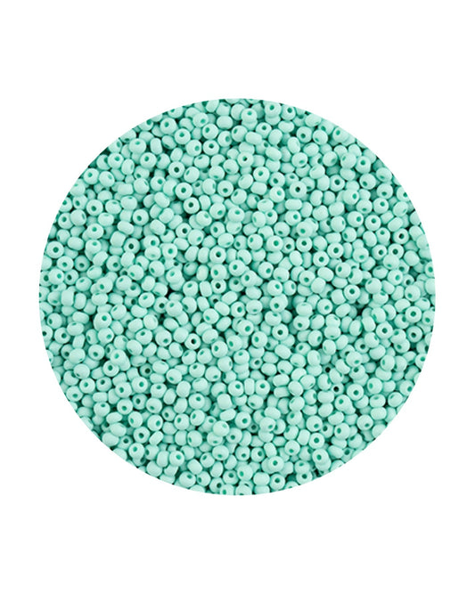 Perles de rocaille Preciosa Permalux 11/0, teintes à la craie, menthe mate, sachets de 23 g