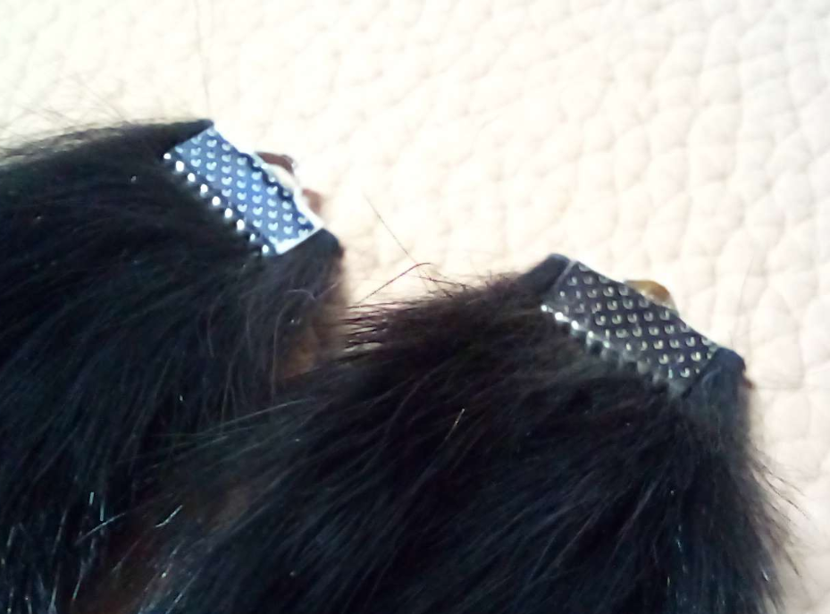 Rabbit Fur Embellishment -Black