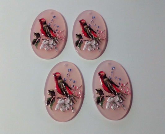 24*40mm Bird Cabochons - See Color Options