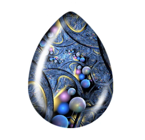 Cabujón de lágrima azul - 18 x 25 mm - Ver opciones de color