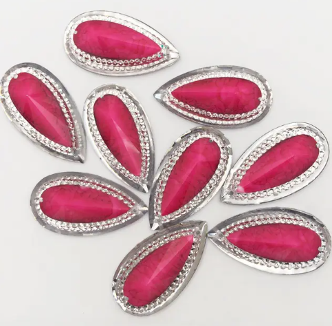 Cabochon en forme de larme de diamant - 16 x 30 mm - Voir les options de couleur 