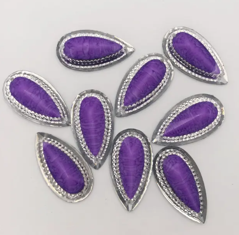Cabochon en forme de larme de diamant - 16 x 30 mm - Voir les options de couleur 