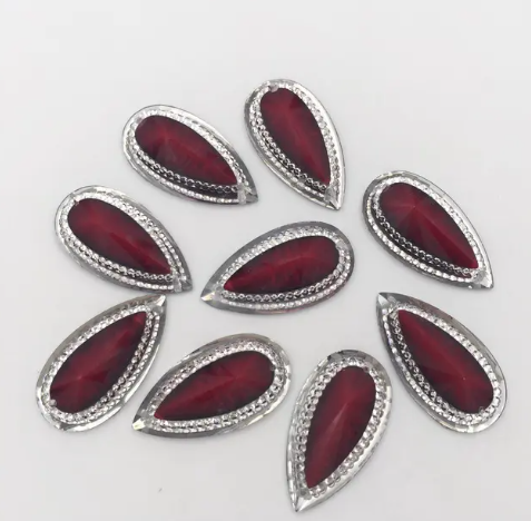 Cabochon en forme de larme de diamant - 16 x 30 mm - Voir les options de couleur 