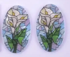 Vidrieras Flores - 37x30mm - Ver Opciones de Color
