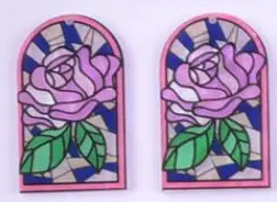 Vidrieras Flores - 37x30mm - Ver Opciones de Color