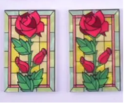 Vidrieras Flores - 37x30mm - Ver Opciones de Color