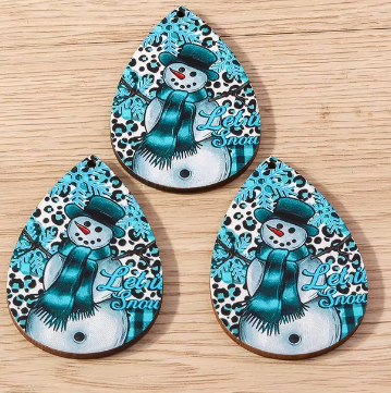 36*54 Snowman, Wooden Teardrop