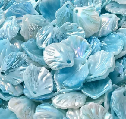 15*17mm AB Shell Leaf Charms - See Color Options