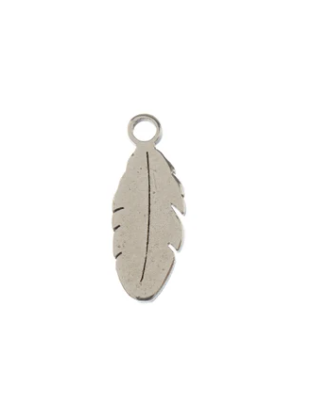 Sweet & Petite Charms, 4x10.7mm, Feather, Metal - See Color Options
