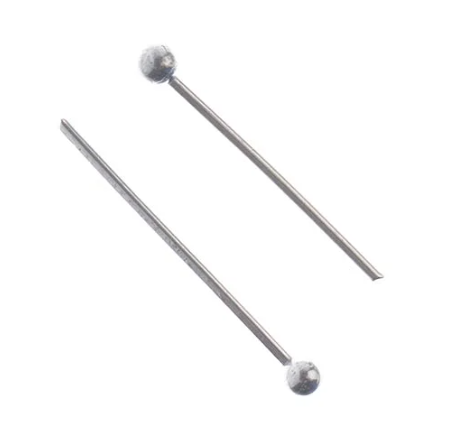 Stainless Steel Ball Head Pins 15mm 50pcs