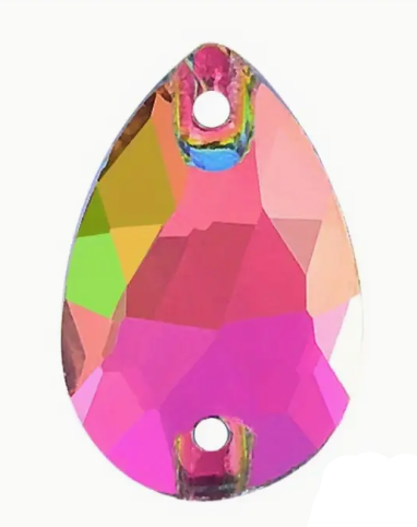 17*28mm Tear Drop AAAAA Glass Crystal, Sew On Gems, Sold in Pairs - See Color Options