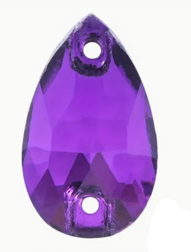 17*28mm Tear Drop AAAAA Glass Crystal, Sew On Gems, Sold in Pairs - See Color Options