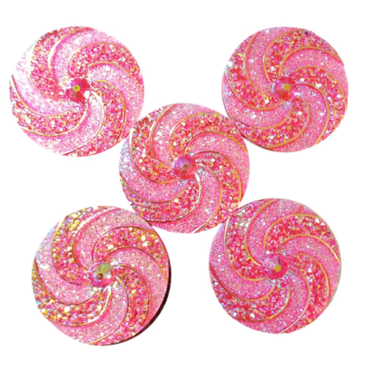 25mm Pink Ab Pinwheel