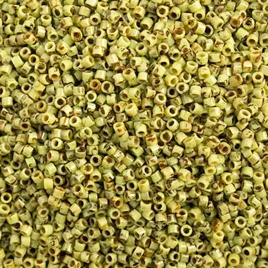 Delica 11/0 RD #2265 Picasso Opaque Green Chartreuse, 5.2g Vials