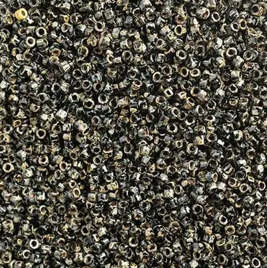 Delica 11/0 RD #2261 Picasso Opaque Smokey Black, 5.2g Vials