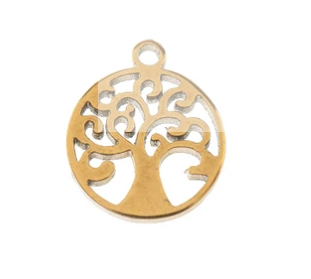 Sweet & Petite Charms, 8.2x9.7mm Tree of Life, Metal - See Color Options