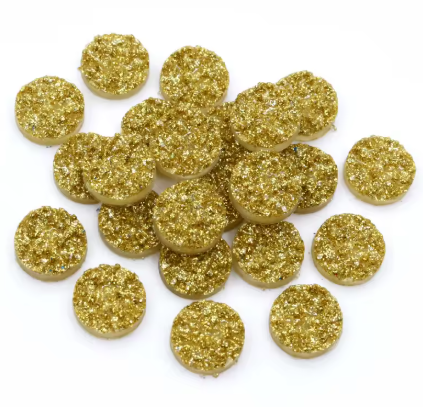 20mm Faux Druzy Ore Round - See Color Options