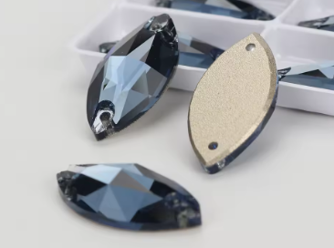 15*32 Navette AAAAA Glass Crystal, Sew On Gems, Sold in Pairs - See Color Options