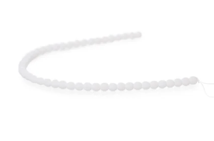 Czech Glass Beads Strand 4mm White Alabaster Velvet - See Color Options