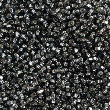 10/0 Preciosa Seed Bead Silver Lined Grey