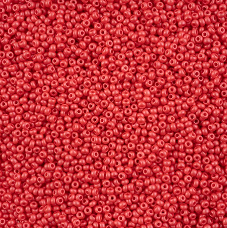 10/0 Preciosa Seed Bead PermaLux Dyed Chalk Red