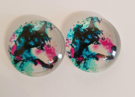 20mm Color Splash Image in Glass, Glue on - See Color Options
