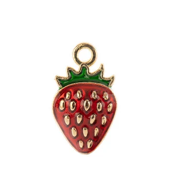 Sweet & Petite Charms, 17*10mm Strawberry, Metal