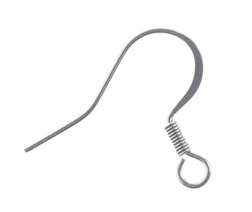 Stainless Steel Earring Fish Hook, 14mm ,20pcs