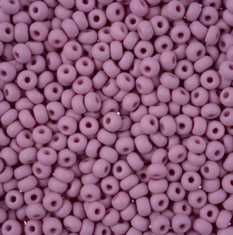 8/0 Preciosa Seed Beads Permalux Dyed Chalk Violet Matt