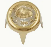 6mm Glass Inlay Nail Stud, Claw Back - See Color Options