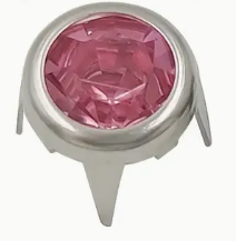 6mm Glass Inlay Nail Stud, Claw Back - See Color Options