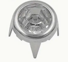 6mm Glass Inlay Nail Stud, Claw Back - See Color Options