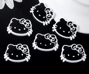30*22mm Kitty Character Resin Flatback, Glue on