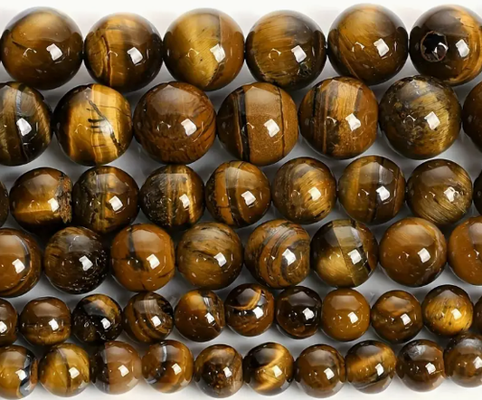 Natural Yellow Tiger Eye, Strand