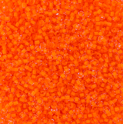 10/0 Preciosa Seed Beads Crystal C/L Neon Orange
