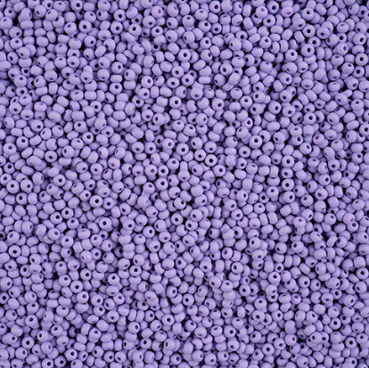 11/0 Preciosa Permalux Seed Beads Dyed Chalk Lavender Matte