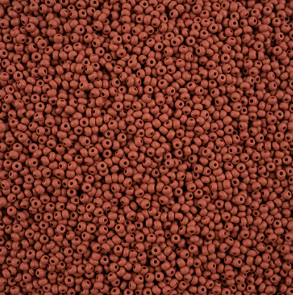 11/0 Preciosa Permalux Seed Beads Dyed Chalk Brown Matte