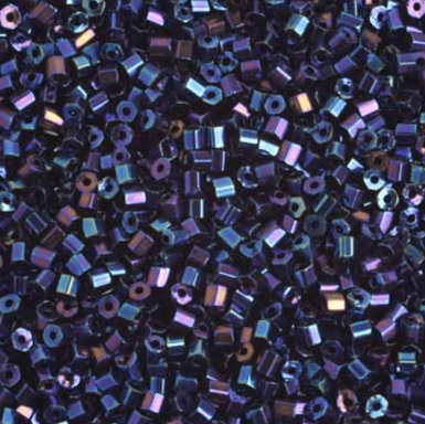 10/0 2-Cut Preciosa Beads Transparent Dark Blue