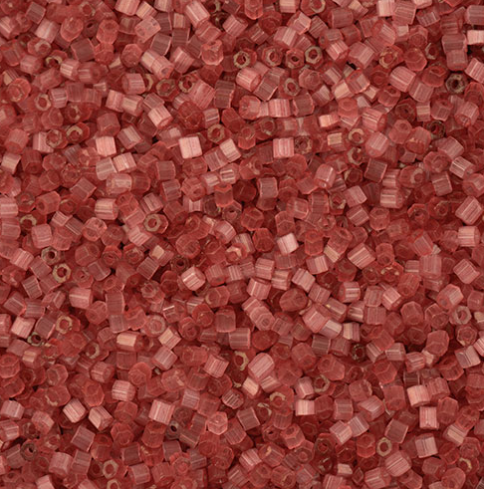 10/0 2-Cut Preciosa Beads Satin Dark Pink Solgel, 13g Vial