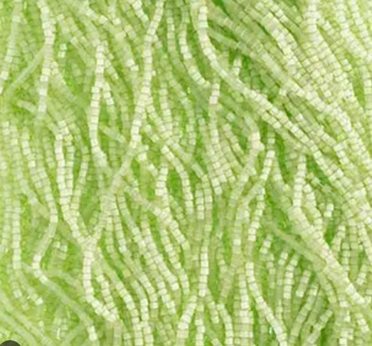 10/0 2-Cut Preciosa Beads Dyed Satin Green Solgel