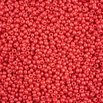 8/0 Preciosa Permalux Seed Beads Dyed Chalk Red