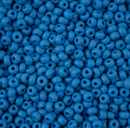 8/0 Preciosa Seed Beads Permalux Dyed Chalk Blue Matte