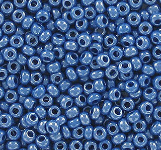 8/0 Preciosa Seed Beads Blue Luster