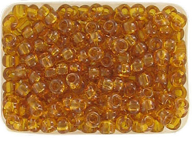 8/0 Preciosa Seed Beads Transparent Gold