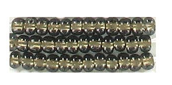 8/0 Preciosa Seed Beads Bronze Lined Transparent Smoky Quartz