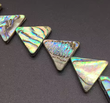 15mm Abalone Triangle, Glue On