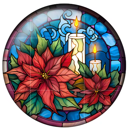 20mm Holiday Teamed Glass Cabochon - See Color Options